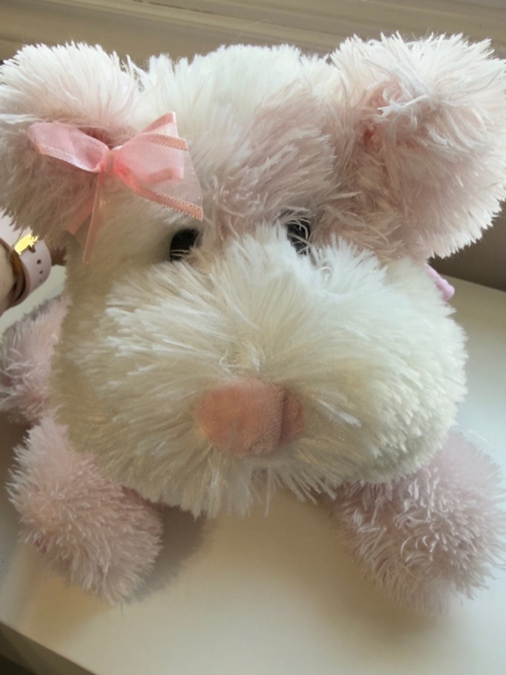 Plush Pink & White Puppy Stuffed Animal - Children’s Purse